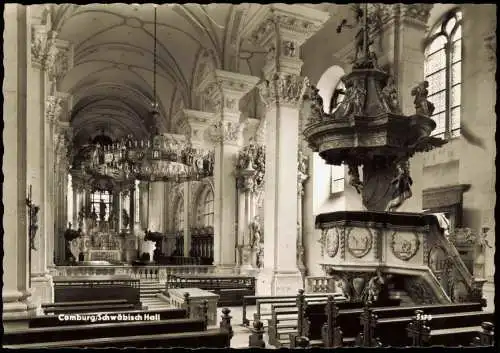 Ansichtskarte Schwäbisch Hall Schloss Kloster Comburg - Kanzel 1963