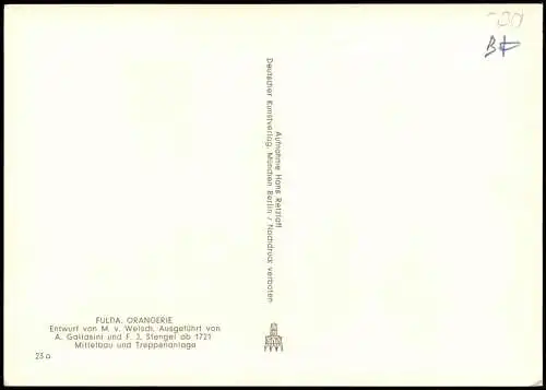 Ansichtskarte Fulda Orangerie 1950