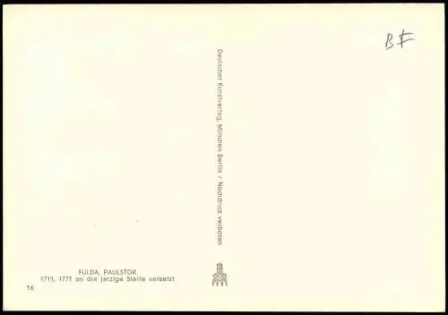 Ansichtskarte Fulda Partie am PAULSTOR 1950