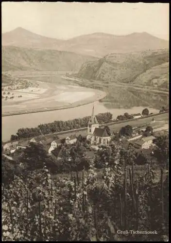 Groß Tschernosek Velké Žernoseky Panorama-Ansicht Porta Bohemica 1950