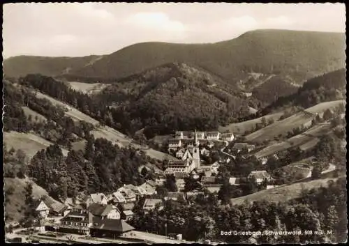 Bad Griesbach im Schwarzwald Ortsansicht, Panorama Schwarzwald 1958