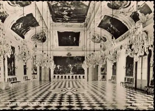 Ansichtskarte Graz Schloss Eggenberg Prunksaal 1960