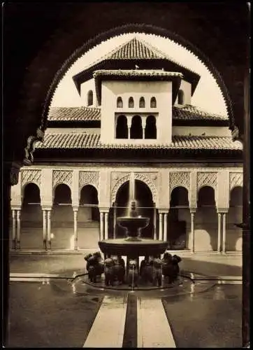 Postales Granada Granada Granada, Alhambra Der Löwenhof 1950