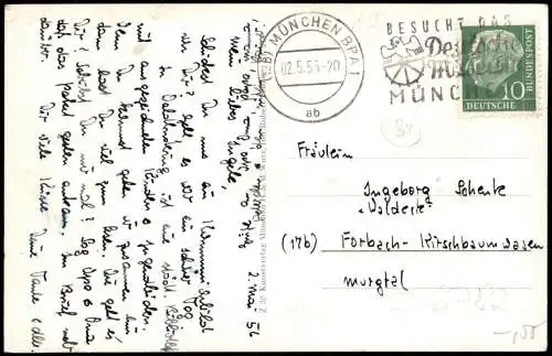 Ansichtskarte München Peterskirche 1956