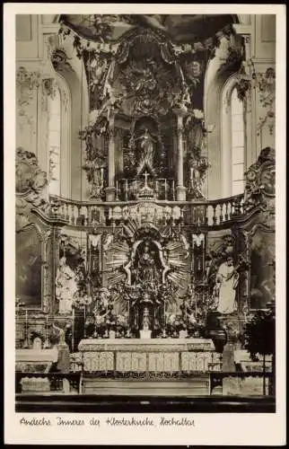 Ansichtskarte Andechs Inneres der Klosterkirche, Hochaltar 1953