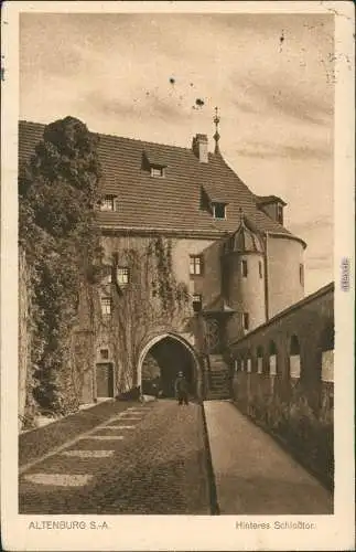 Ansichtskarte Altenburg Schloß - Hinteres Schlosstor 1926