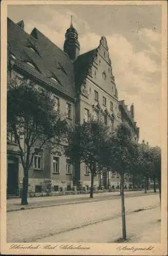 Ansichtskarte Schönebeck (Elbe) Strassen Partie am Amtsgericht 1935