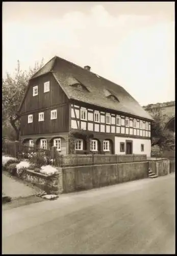 Obercunnersdorf-Kottmar Ungebindehaus - Rückseitig Beschreibung 1965