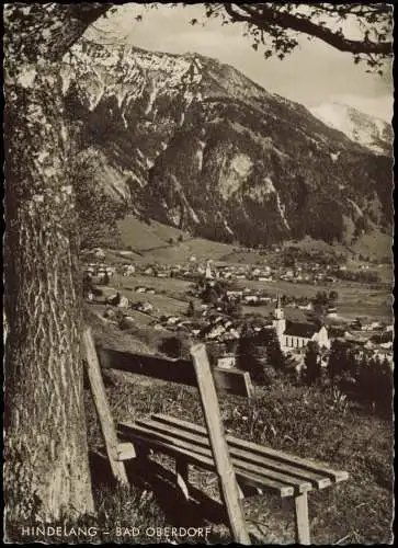 Ansichtskarte Bad Oberdorf (Algäu)-Bad Hindelang Blick von der Bank 1972