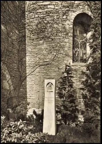 Ansichtskarte Ganderkesee Ehem. Damenstiftskirche. Denkmal der Roswitha 1961