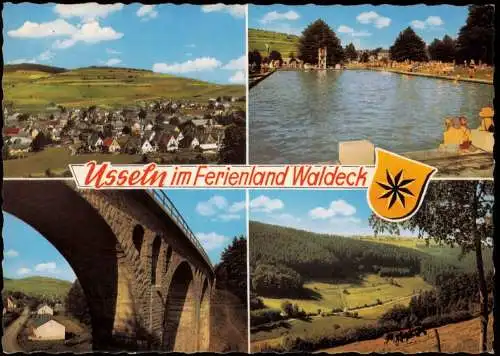Usseln Willingen Upland Mehrbildkarte Ortsansichten im Ferienland Waldeck 1963