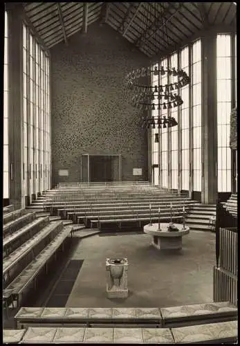 Ansichtskarte Düren Evangelische Christuskirche Innenansicht 1960