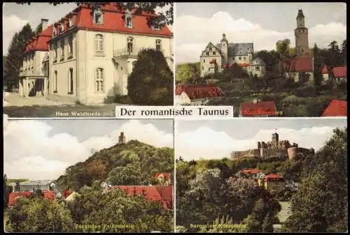 Kronberg Taunus mit Haus Waldfriede Burg Kronberg Burgruine Falkenstein 1960