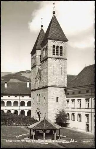 Ansichtskarte Seckau Abtei Klosterhof mit Kirche Abteikirche 1965