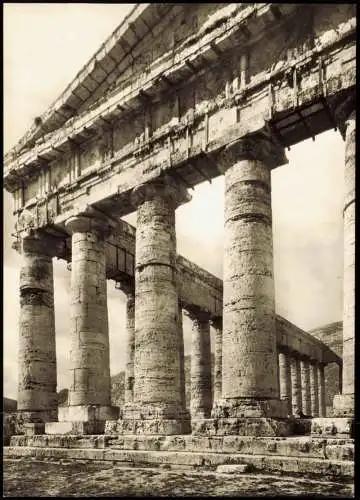 Cartoline Segesta Ortsansicht Griechischer Tempel Tempelruine 1960