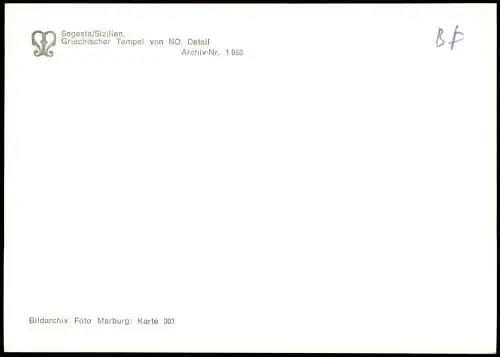 Cartoline Segesta Ortsansicht Griechischer Tempel Tempelruine 1960