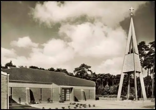 Ansichtskarte Sandkrug (LK Oldenburg)-Hatten Kirche St.-Ansgar 1961