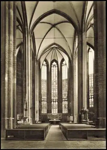 Soest EVANGELISCHE KIRCHE ST MARIA ZUR WIESE Mittelschiff und Chor 1960