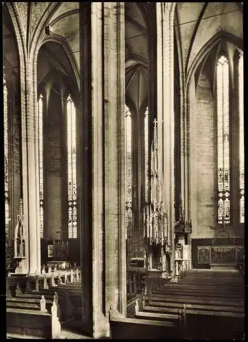 Soest EVANGELISCHE KIRCHE ST. MARIA ZUR WIESE Blick durch die Schiffe 1960