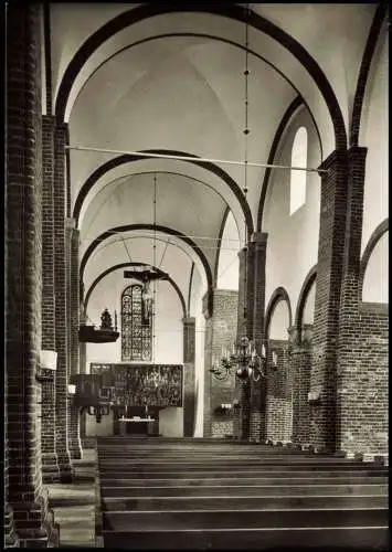 Bad Segeberg St. Marien Kirche Blick zum Chor mit Brüggemann-Altar 1960