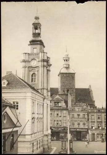 Postcard Sprottau Szprotawa Stadtteilansicht 1960