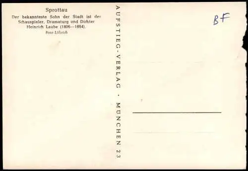 Postcard Sprottau Szprotawa Stadtteilansicht 1960