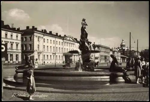 Postcard Helsinki Helsingfors Stadtteilansicht 1962
