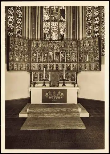 Ansichtskarte Lüneburg St.-Johanniskirche zu Lüneburg Hauptaltar 1960