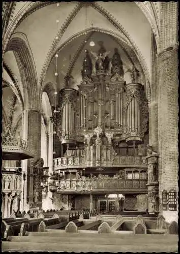Ansichtskarte Lüneburg Innenansicht St.-Johannis-Kirche, Orgel 1985