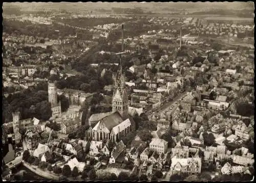 Ansichtskarte Lüneburg Panorama-Ansicht; Innenstadt Bereich mit Kirche 1956