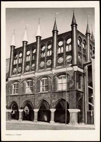 Ansichtskarte Lübeck Rathaus 1960