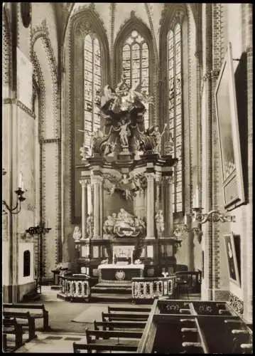 Ansichtskarte Lübeck Innenansicht Jakobikirche Altar 1960