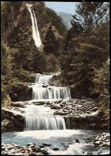 .Frankreich LA LECHERE-les-BAINS, Cascade du Morel, Wasserfall, Waterfall 1967