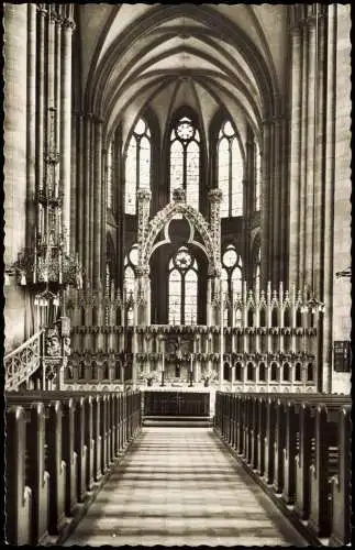 Ansichtskarte Marburg an der Lahn Elisabethkirche, Blick zum Altar 1960