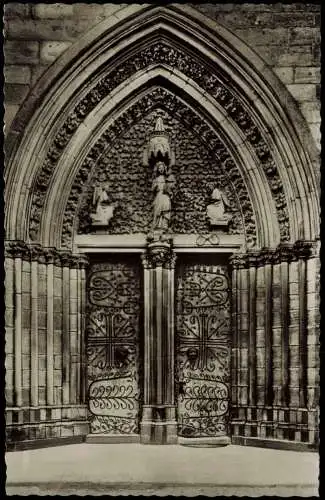 Ansichtskarte Marburg an der Lahn Portal der Elisabethkirche 1960