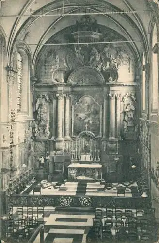 Postkaart Kortrijk Courtrai Kerk Kirche - Altar 1914