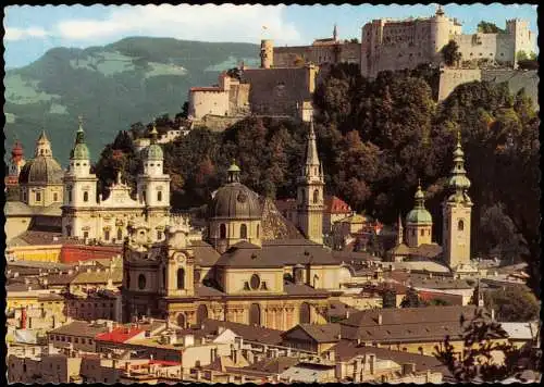 Ansichtskarte Salzburg Panorama-Ansicht Altstadt und Festung 1968