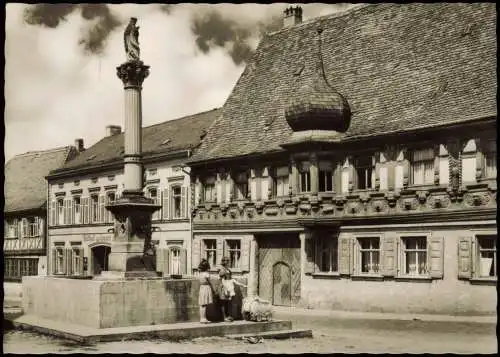 Ansichtskarte Scheßlitz Straßen Partie mit Kinder am Dillighaus 1960