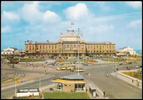 Scheveningen-Den Haag Den Haag Kurhaus, Platz davor mit Tram Straßenbahn 1962