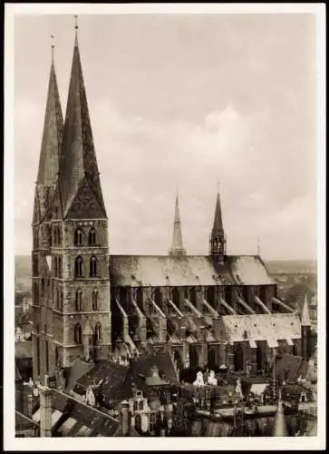 Lübeck St. Marienkirche Gesamtansicht v. Petri-Aussichtsturm 1960