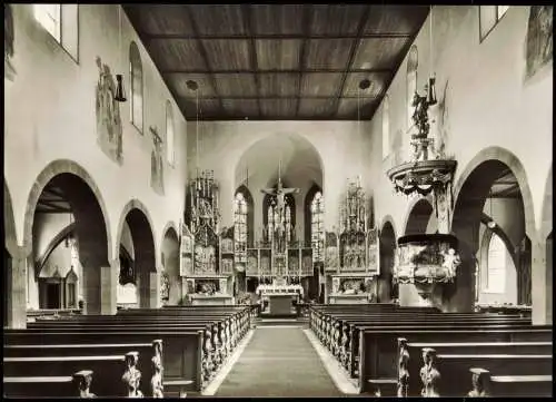 Lohr am Main Pfarrkirche St. Michael Romanische Basilika mit gotischem Chor 1960