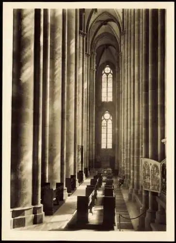 Marburg an der Lahn Elisabethkirche Innen, südl. Seitenschiff nach Osten 1960