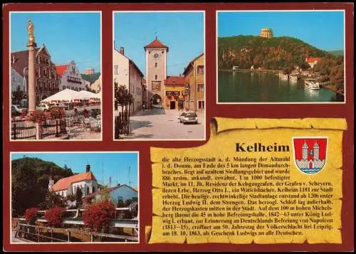 Ansichtskarte Kelheim Panorama, Straße - Chronikkarte 1993