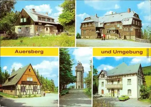 Auersberg (Erzgebirge) Johanngeorgenstadt: Gasthaus, Berghotel, Sosa: Gaststätte, Aussichtsturm, Wildenthal: Ferienheim 1979