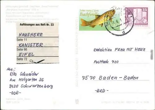 Auersberg (Erzgebirge) Johanngeorgenstadt: Gasthaus, Berghotel, Sosa: Gaststätte, Aussichtsturm, Wildenthal: Ferienheim 1979