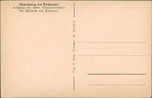Ansichtskarte Meersburg Aufgang Sommerresidenz des Bischofs von Konstanz 1930