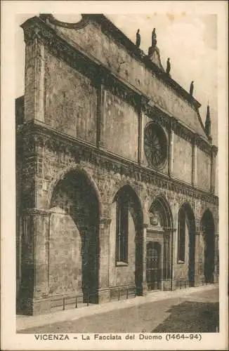 Vicenza La Facciata del Duomo/Fassade des Doms, Kirche, Church 1920