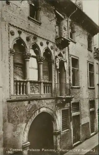 Cartoline Vicenza Palazzo Panizza Fiorasi/Wohnhaus mit alter Fassade 1920