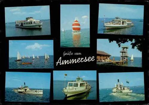 Ansichtskarte .Bayern Mehrbild: Schiffe, Dampfer, Segelboote 1969