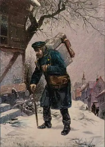 REPRO Weihnachtskisten Kolorierter Holzstich nach O. Schulz, 1895 1895/2004